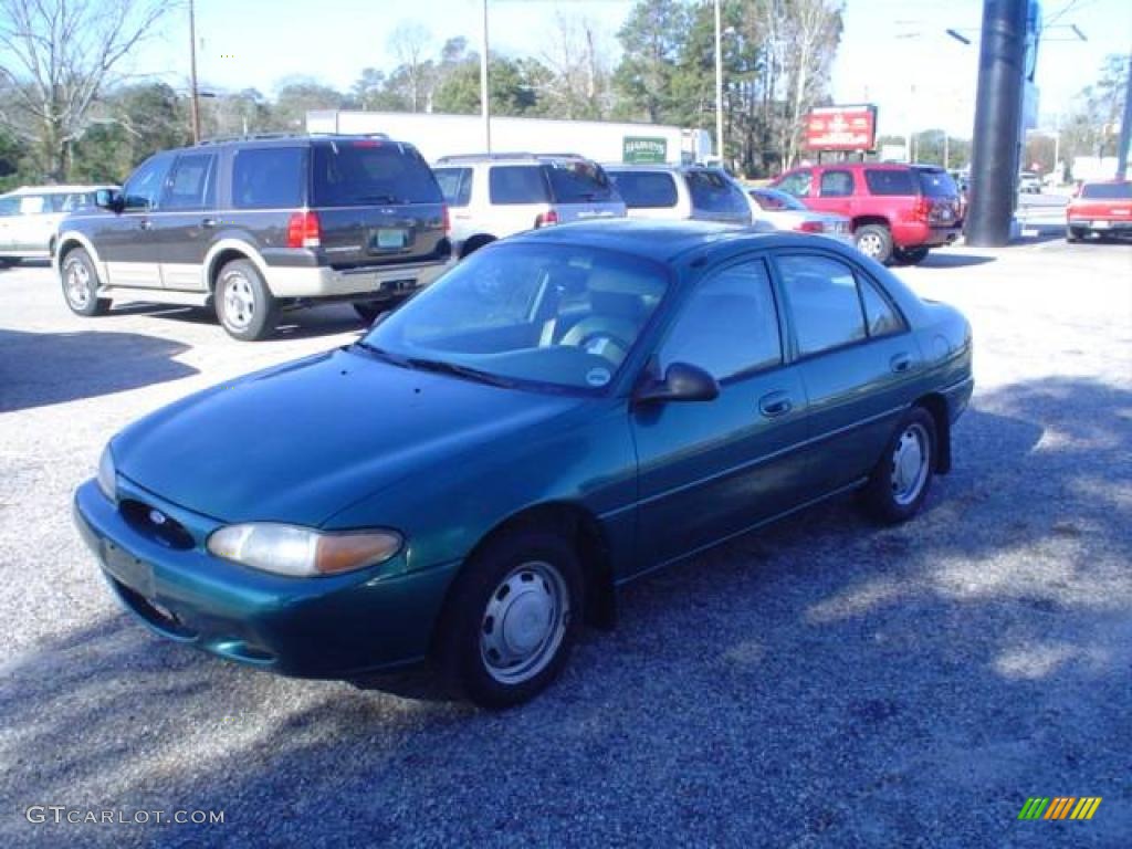 1997 Escort Sedan - Pacific Green Metallic / Gray photo #1