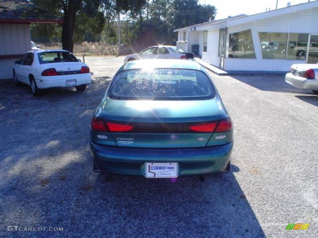 1997 Escort Sedan - Pacific Green Metallic / Gray photo #6