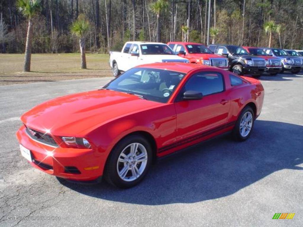 2010 Mustang V6 Coupe - Red Candy Metallic / Charcoal Black photo #1