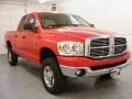 2008 Flame Red Dodge Ram 2500 Big Horn Quad Cab 4x4  photo #3