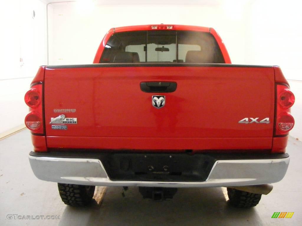 2008 Ram 2500 Big Horn Quad Cab 4x4 - Flame Red / Medium Slate Gray photo #5