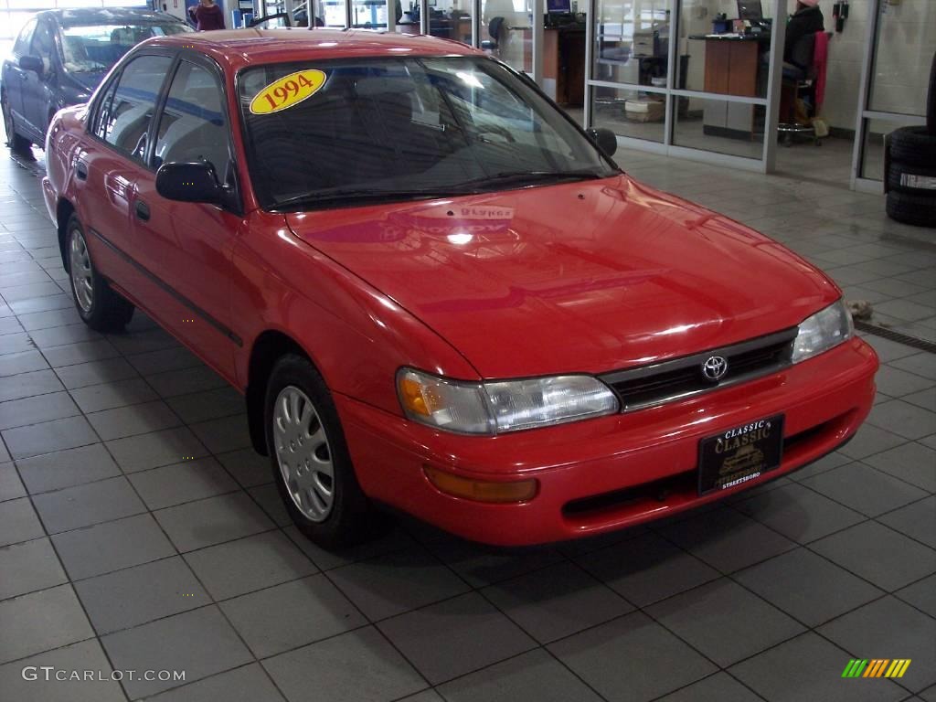 1994 Corolla DX - Super Red / Gray photo #2