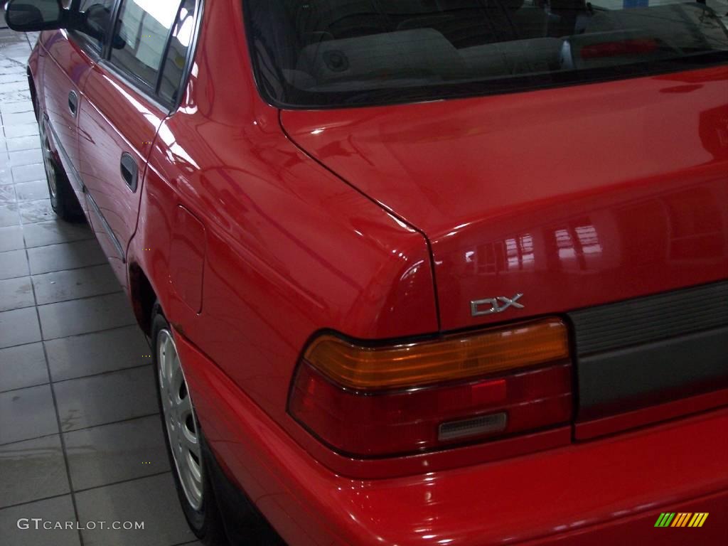 1994 Corolla DX - Super Red / Gray photo #8