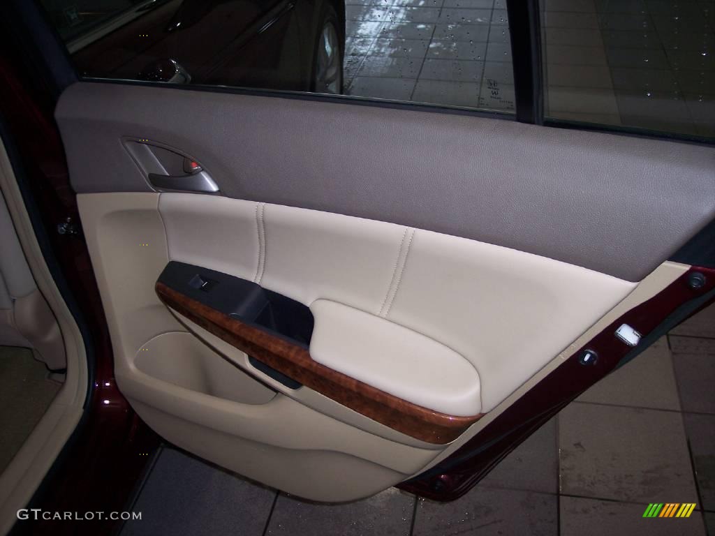 2008 Accord EX-L V6 Sedan - Basque Red Pearl / Ivory photo #22