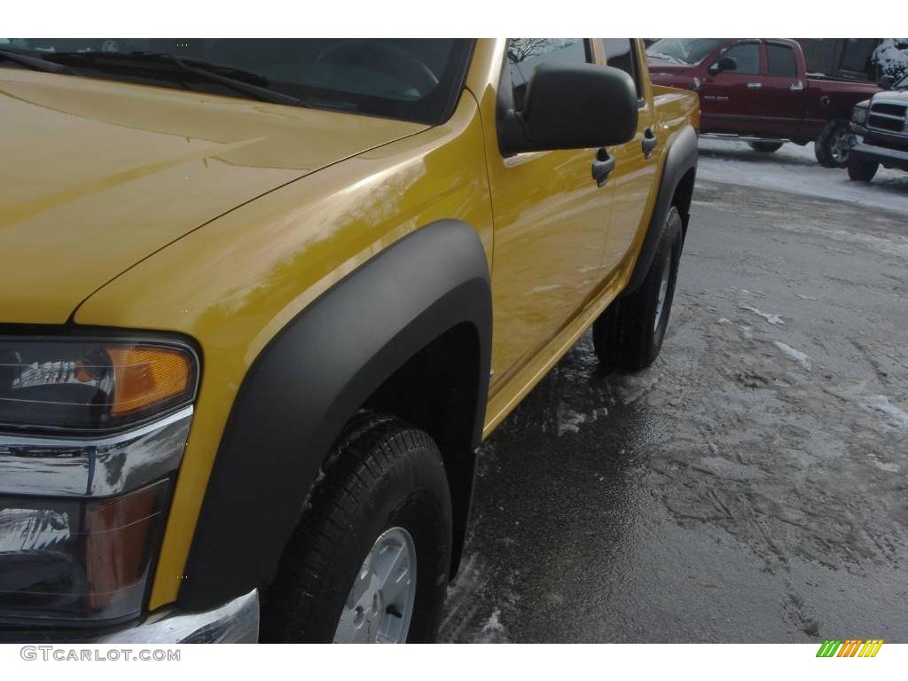 2006 Colorado Z71 Crew Cab 4x4 - Yellow / Very Dark Pewter photo #12