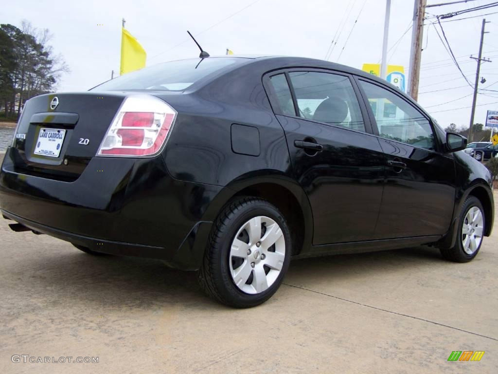 2007 Sentra 2.0 - Super Black / Charcoal/Steel photo #7