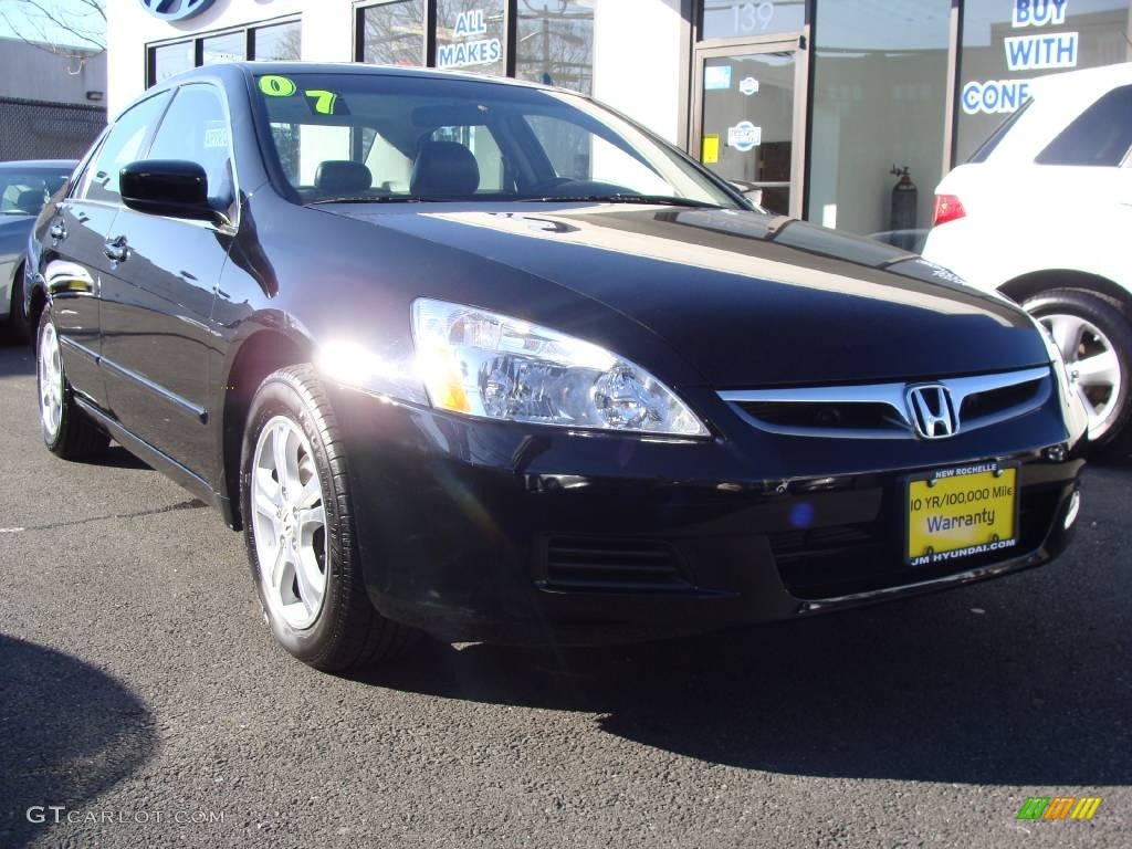 2007 Accord EX Sedan - Nighthawk Black Pearl / Black photo #1