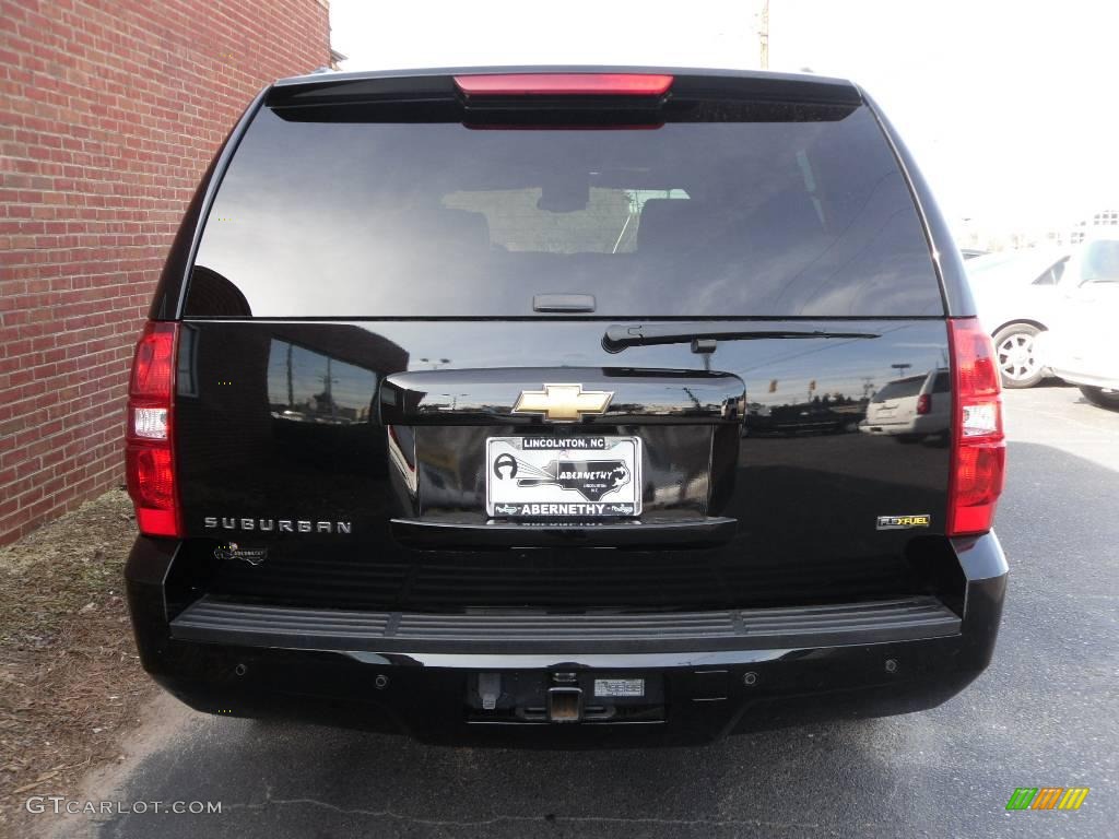 2008 Suburban 1500 LTZ 4x4 - Black / Ebony photo #3