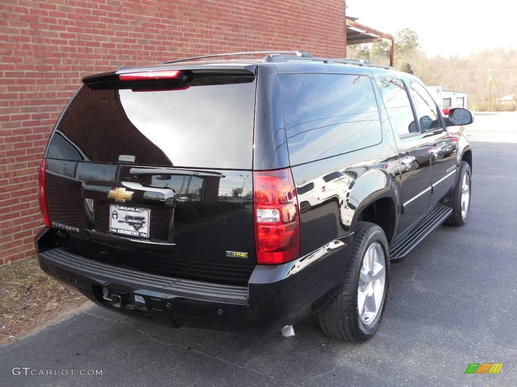 2008 Suburban 1500 LTZ 4x4 - Black / Ebony photo #4