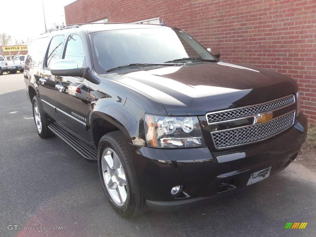 2008 Suburban 1500 LTZ 4x4 - Black / Ebony photo #5