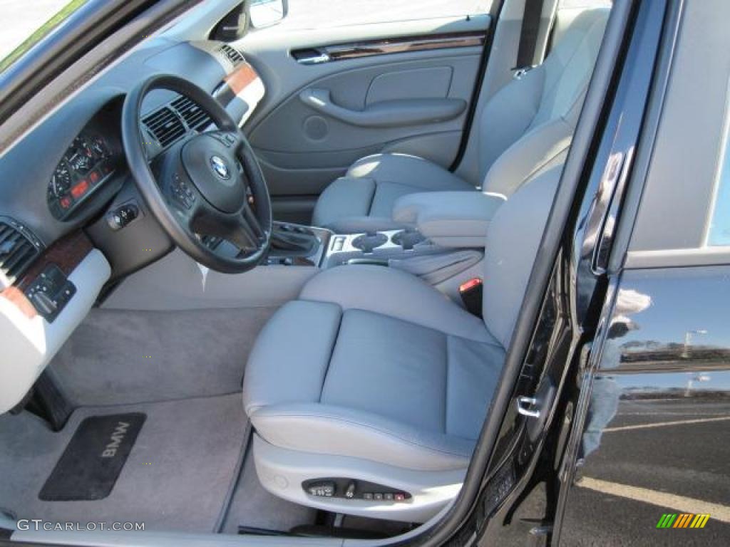 2003 3 Series 325i Sedan - Jet Black / Grey photo #3