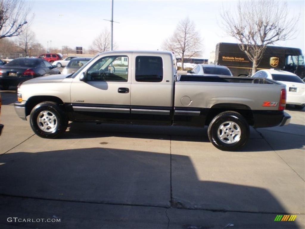 1999 Silverado 1500 LS Extended Cab 4x4 - Light Pewter Metallic / Graphite photo #1