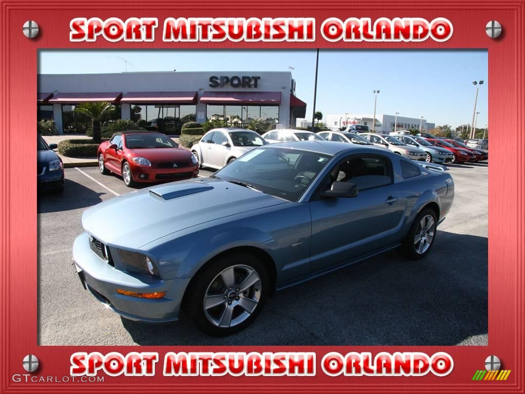 2007 Mustang GT Premium Coupe - Windveil Blue Metallic / Dark Charcoal photo #1