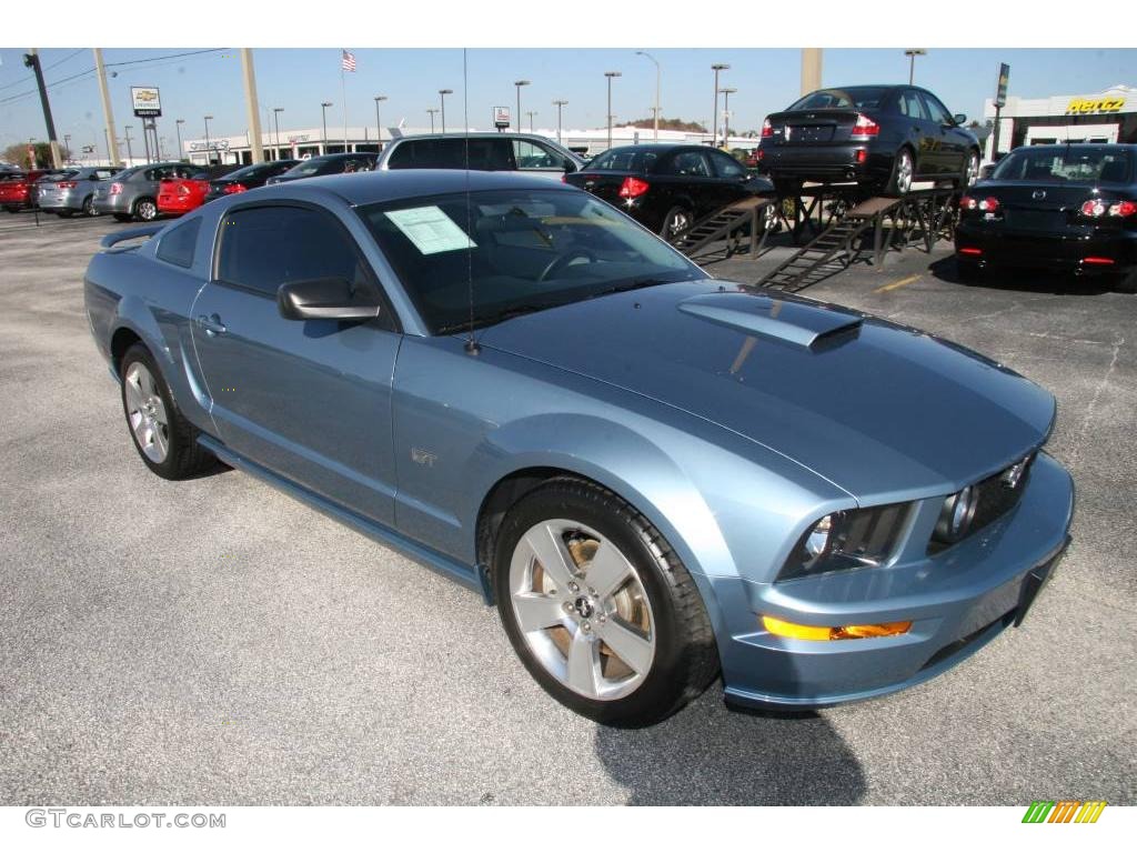 2007 Mustang GT Premium Coupe - Windveil Blue Metallic / Dark Charcoal photo #3