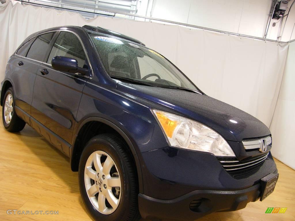 2007 CR-V EX-L 4WD - Royal Blue Pearl / Black photo #7