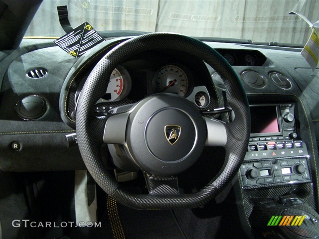 2008 Lamborghini Gallardo Superleggera Black Steering Wheel Photo #245839
