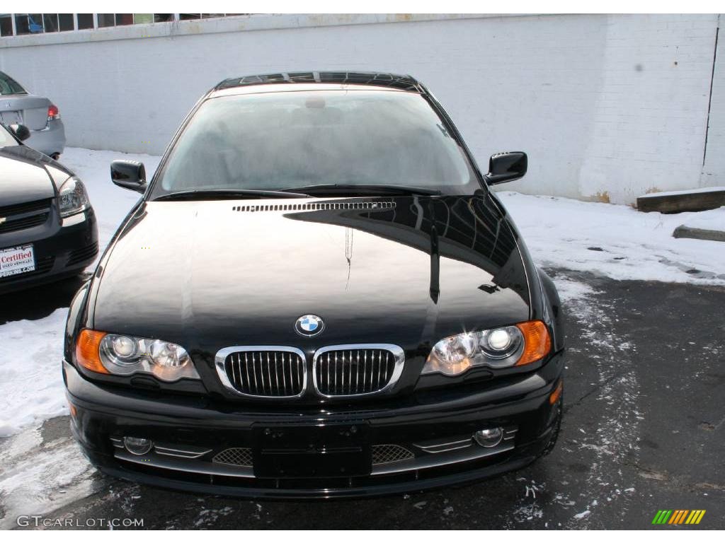 2001 3 Series 330i Coupe - Jet Black / Black photo #2