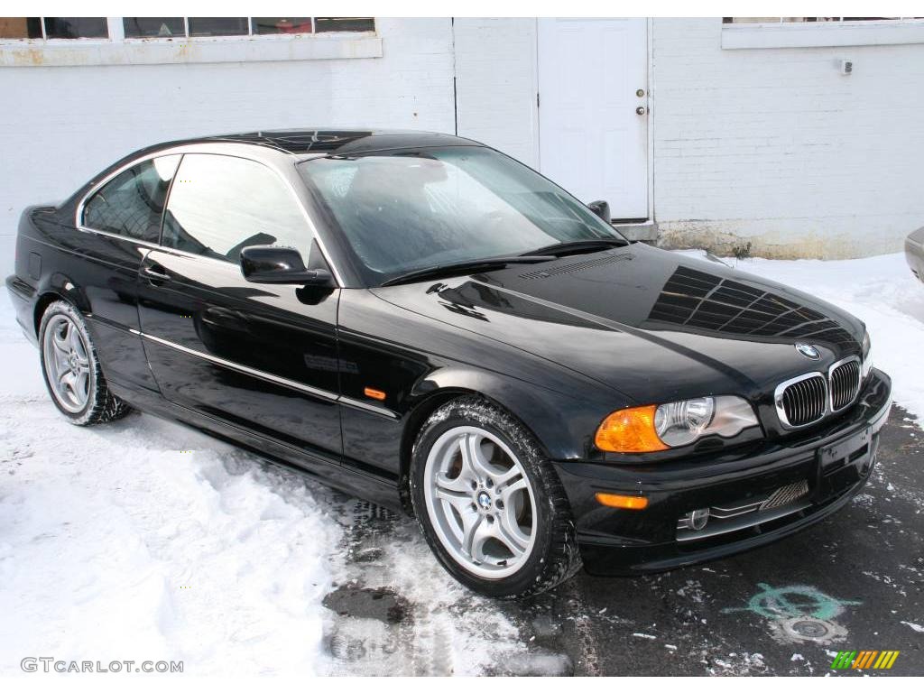 2001 3 Series 330i Coupe - Jet Black / Black photo #3