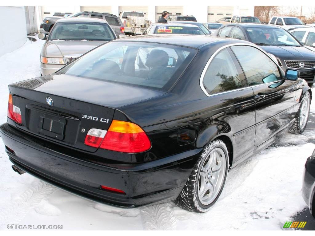 2001 3 Series 330i Coupe - Jet Black / Black photo #4