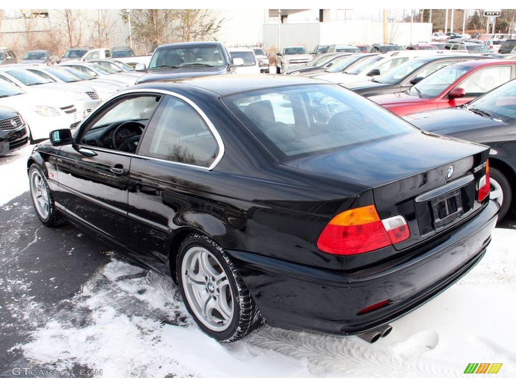 2001 3 Series 330i Coupe - Jet Black / Black photo #7