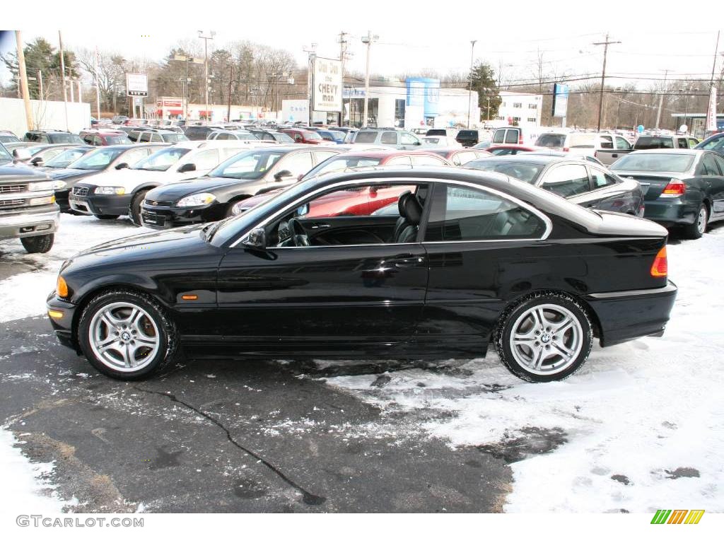 2001 3 Series 330i Coupe - Jet Black / Black photo #8