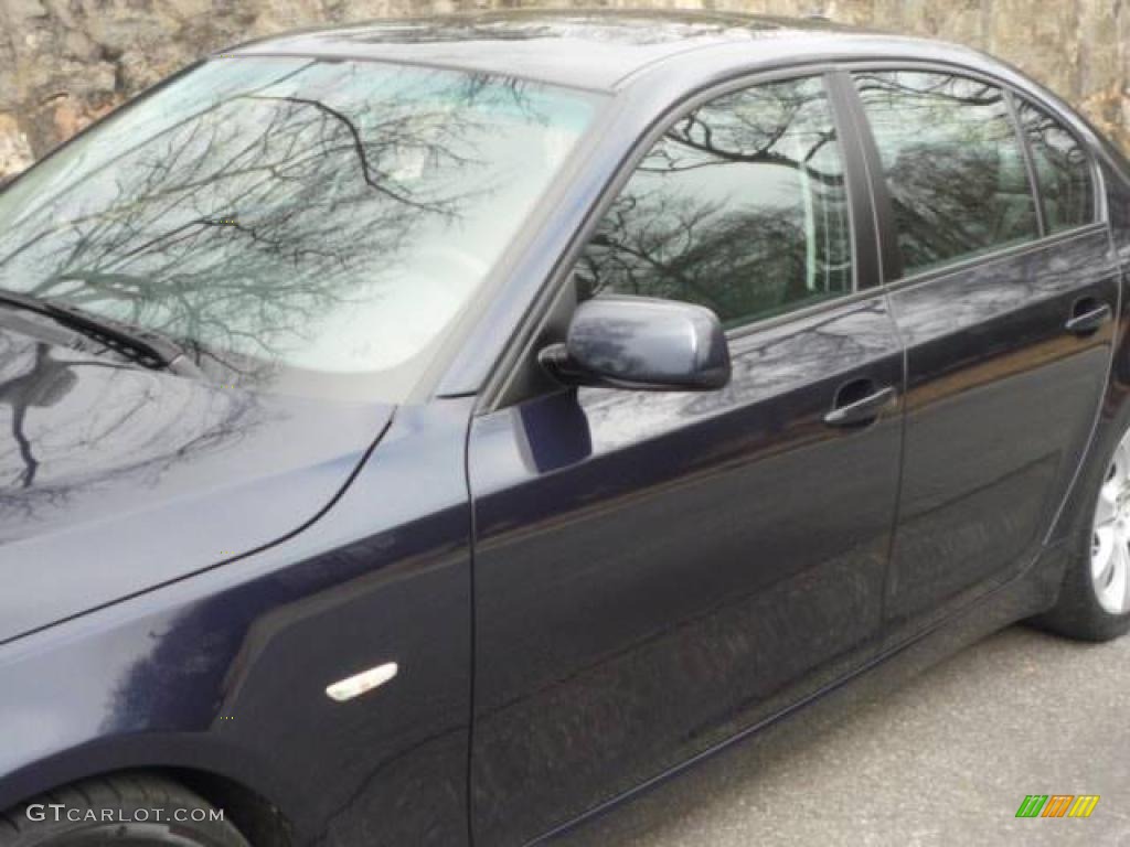 2008 5 Series 535i Sedan - Monaco Blue Metallic / Black photo #15