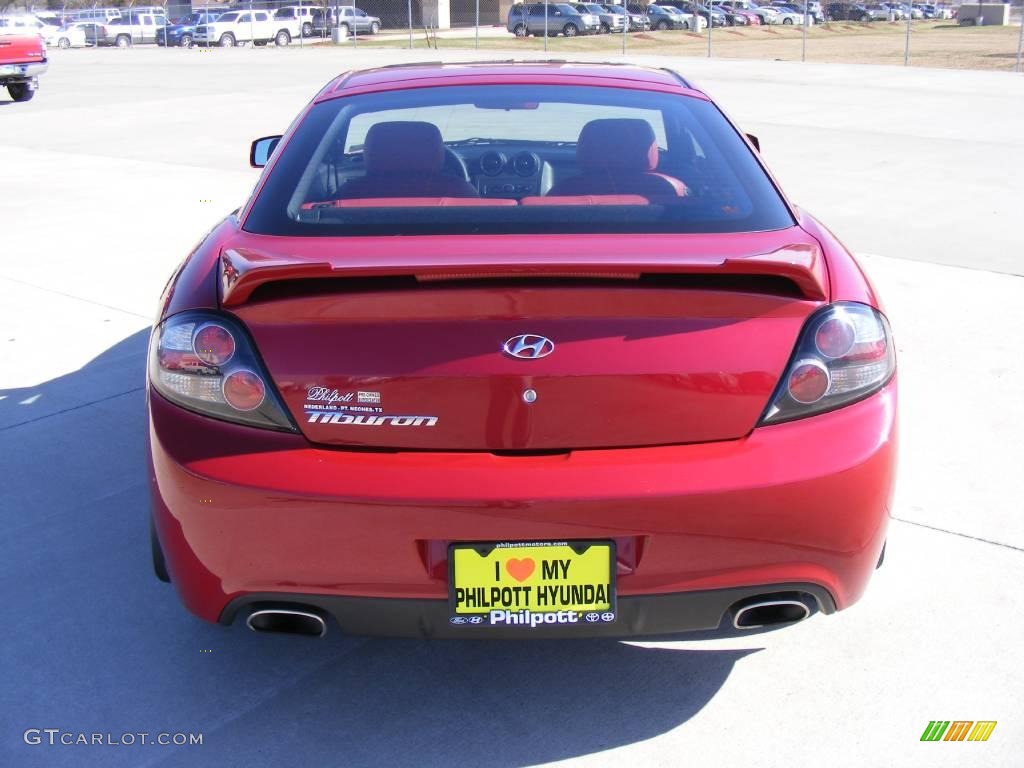 2008 Tiburon GS - Redfire Pearl / Red/Black photo #4