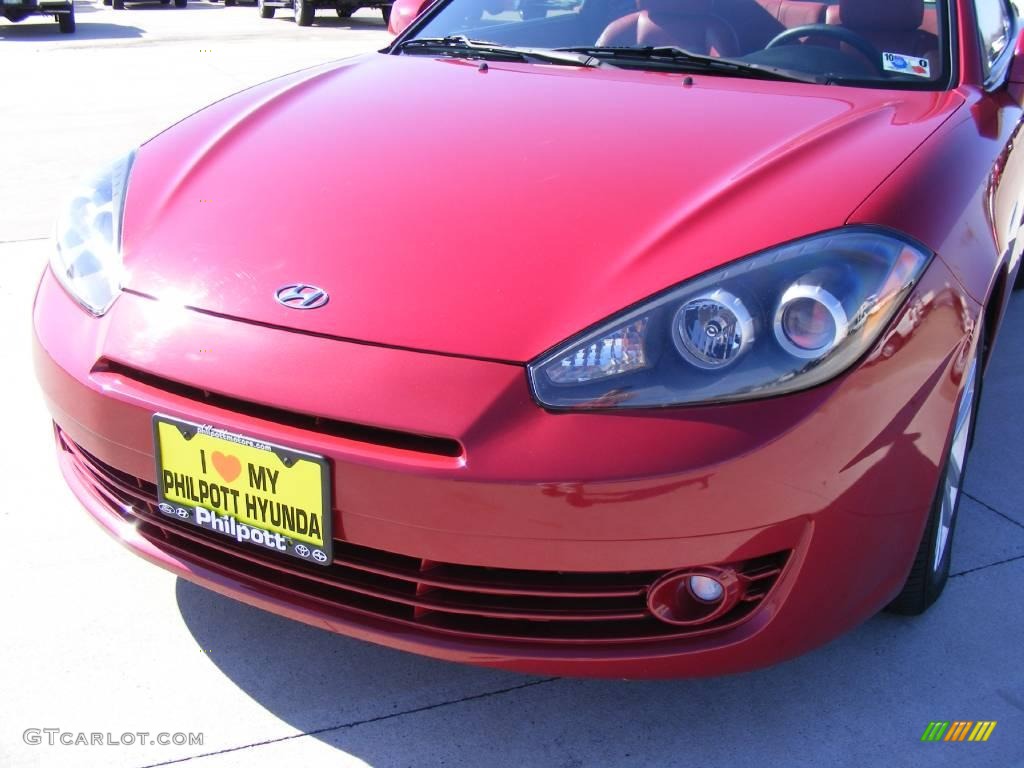 2008 Tiburon GS - Redfire Pearl / Red/Black photo #11