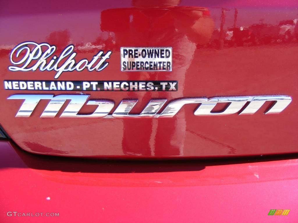 2008 Tiburon GS - Redfire Pearl / Red/Black photo #20