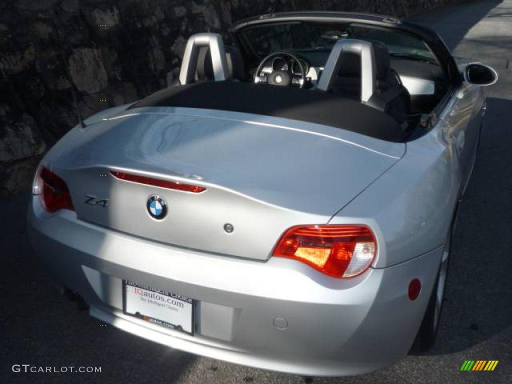 2007 Z4 3.0i Roadster - Titanium Silver Metallic / Black photo #12