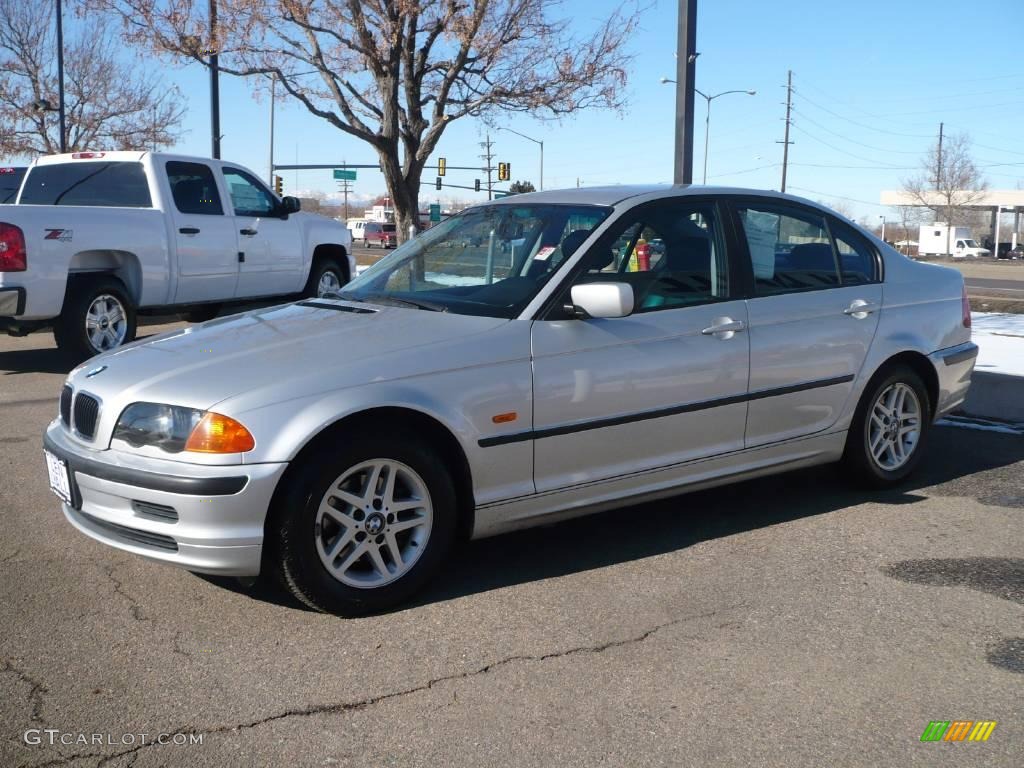 2000 3 Series 323i Sedan - Titanium Silver Metallic / Black photo #3