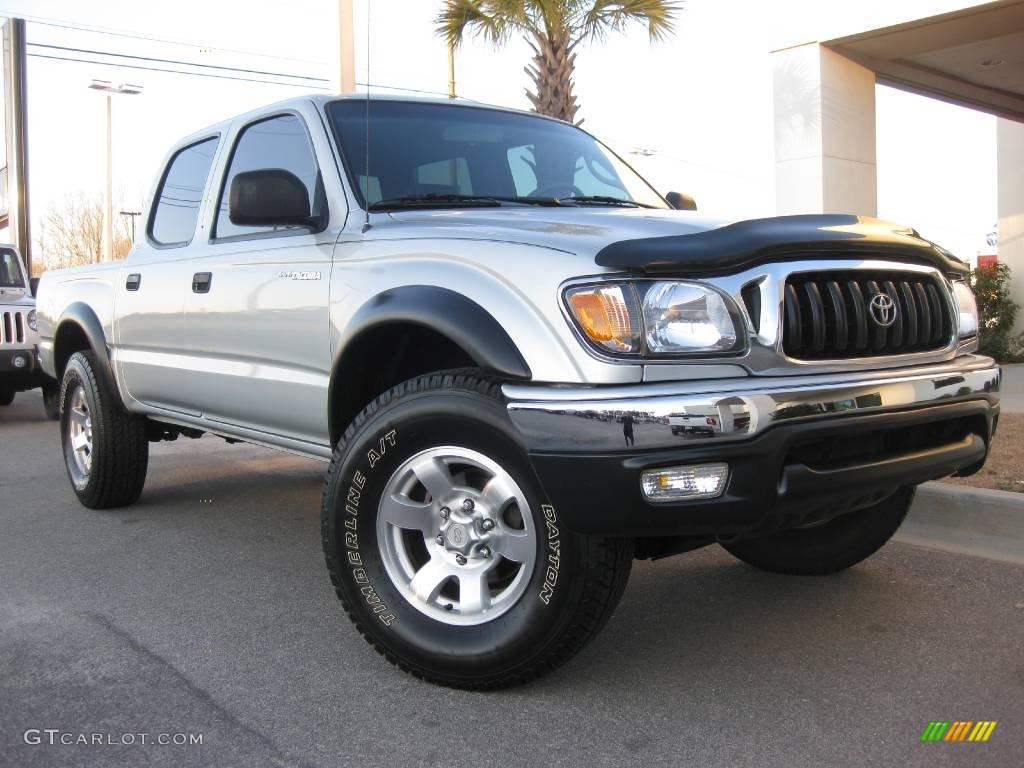 2003 Tacoma V6 PreRunner Double Cab - Lunar Mist Silver Metallic / Charcoal photo #1