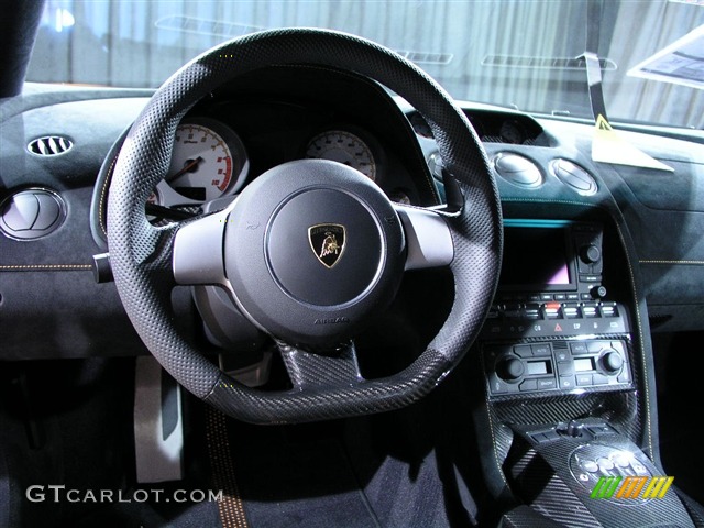 2008 Lamborghini Gallardo Superleggera Black Steering Wheel Photo #245965