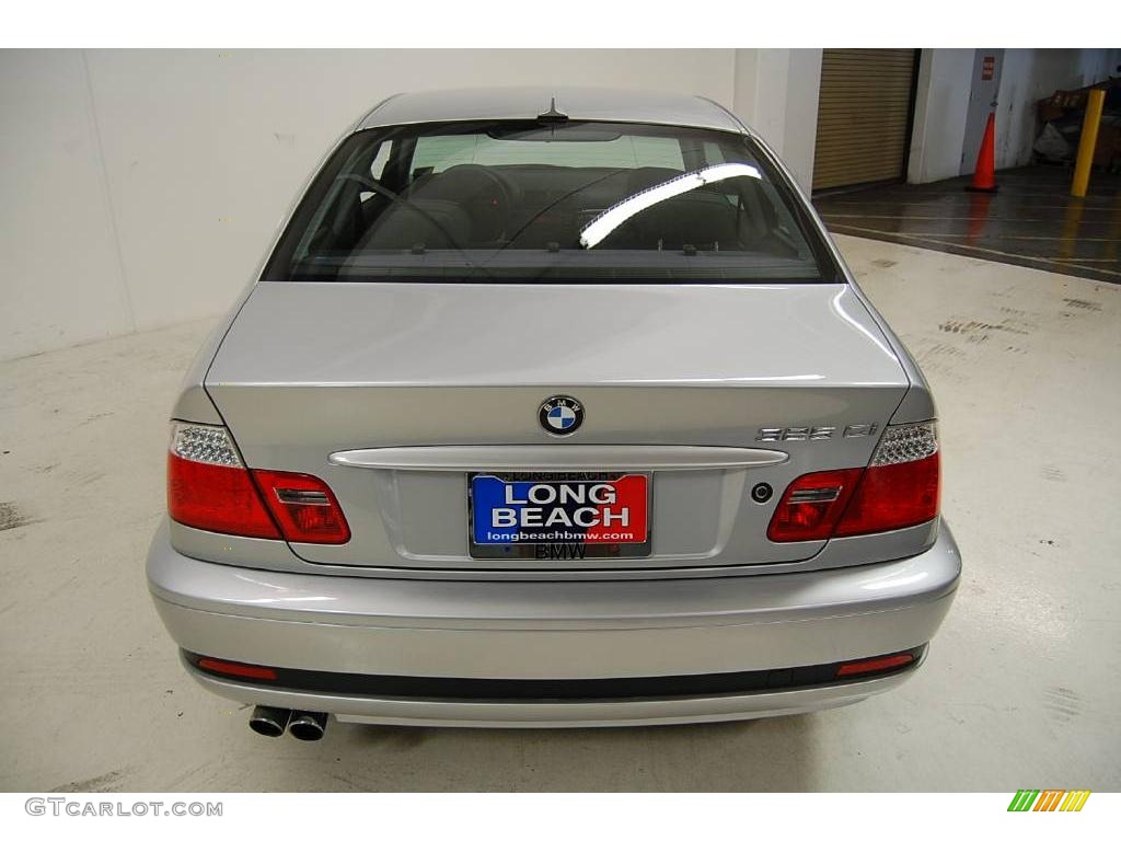 2006 3 Series 325i Coupe - Titanium Silver Metallic / Black photo #6