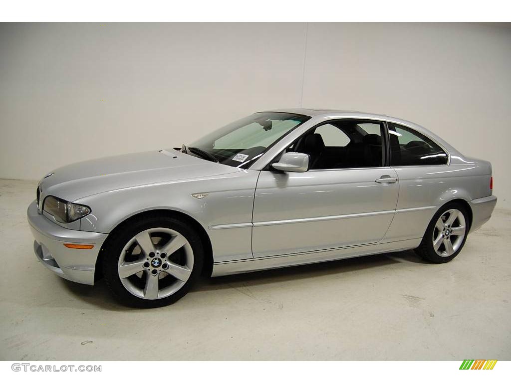 2006 3 Series 325i Coupe - Titanium Silver Metallic / Black photo #12