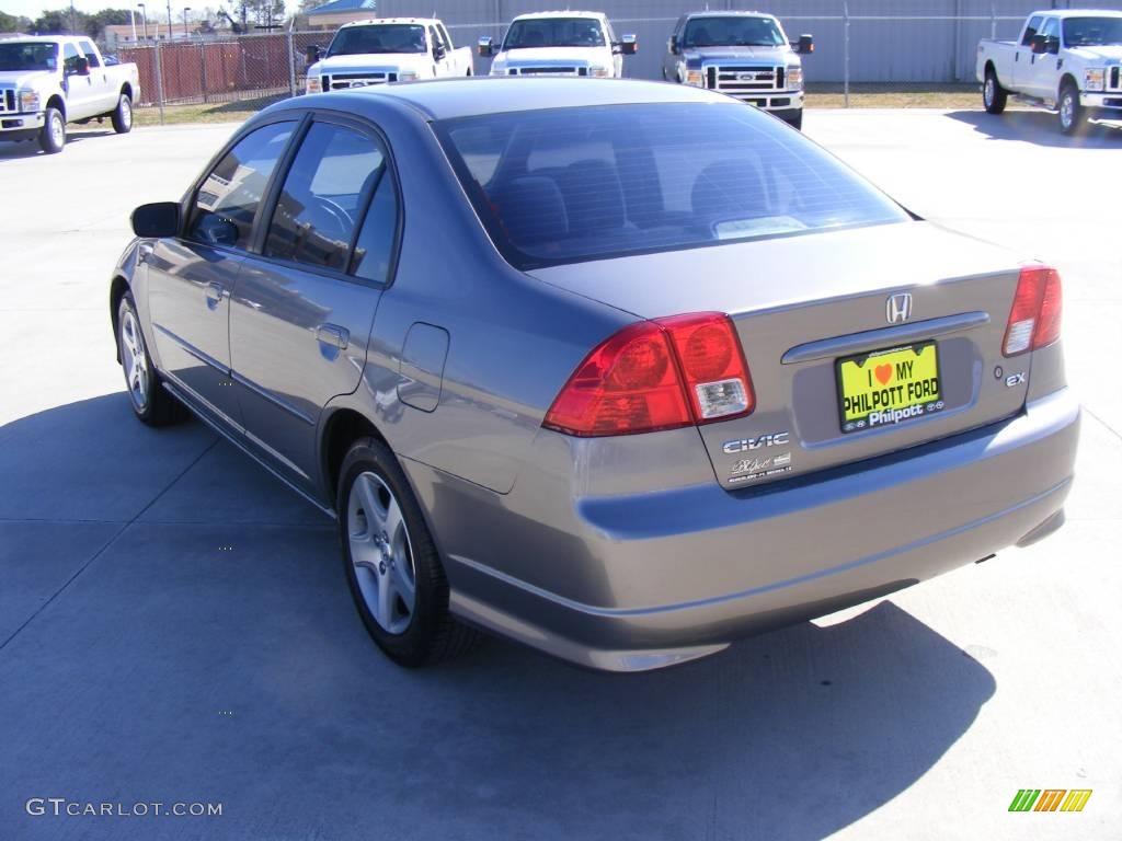 2005 Civic EX Sedan - Magnesium Metallic / Gray photo #5