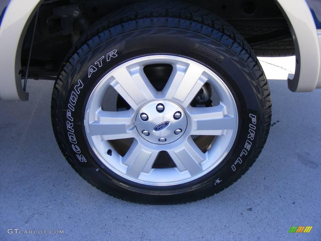 2008 F150 Lariat SuperCrew - Dark Blue Pearl Metallic / Tan photo #15