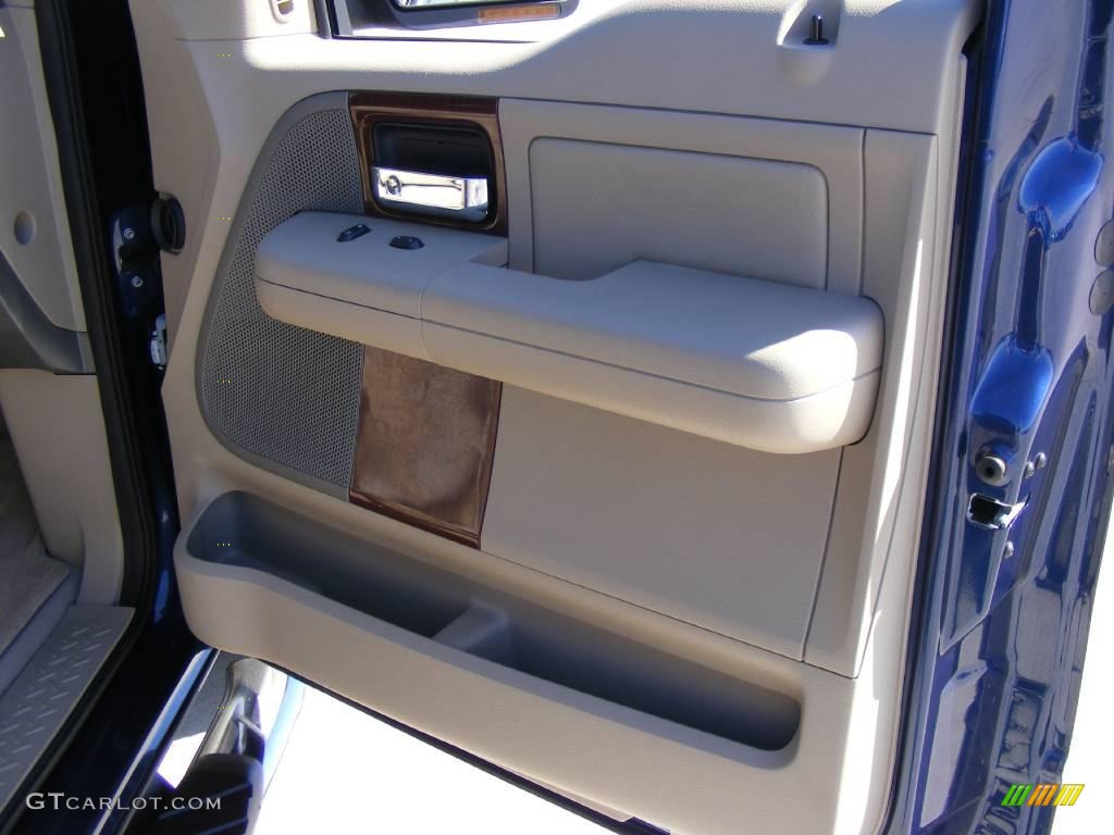 2008 F150 Lariat SuperCrew - Dark Blue Pearl Metallic / Tan photo #27