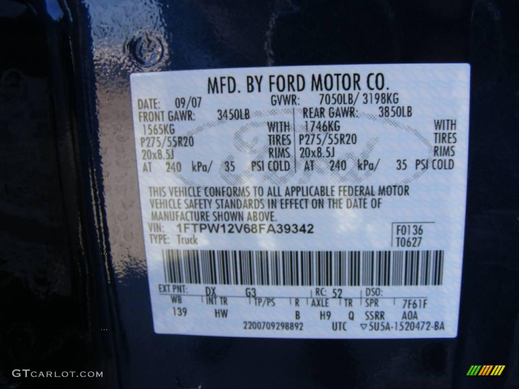 2008 F150 Lariat SuperCrew - Dark Blue Pearl Metallic / Tan photo #48
