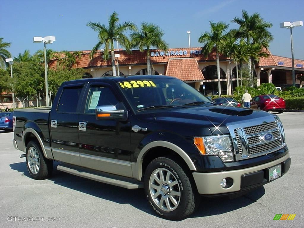 2010 F150 King Ranch SuperCrew - Tuxedo Black / Chapparal Leather photo #1