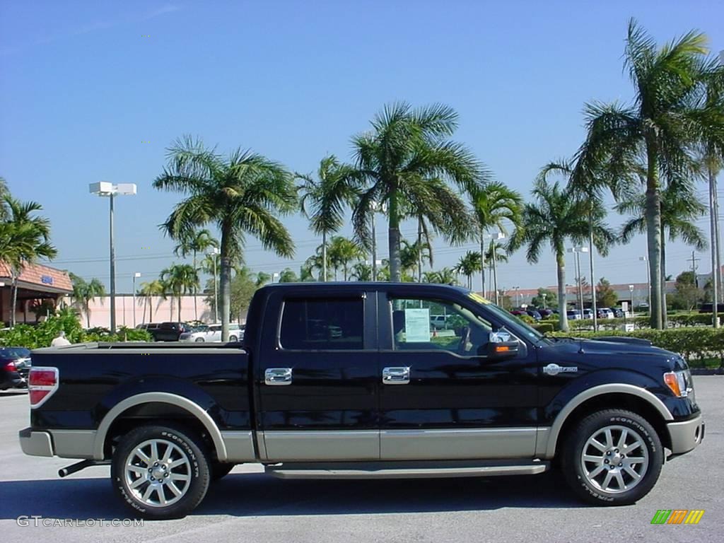 2010 F150 King Ranch SuperCrew - Tuxedo Black / Chapparal Leather photo #2