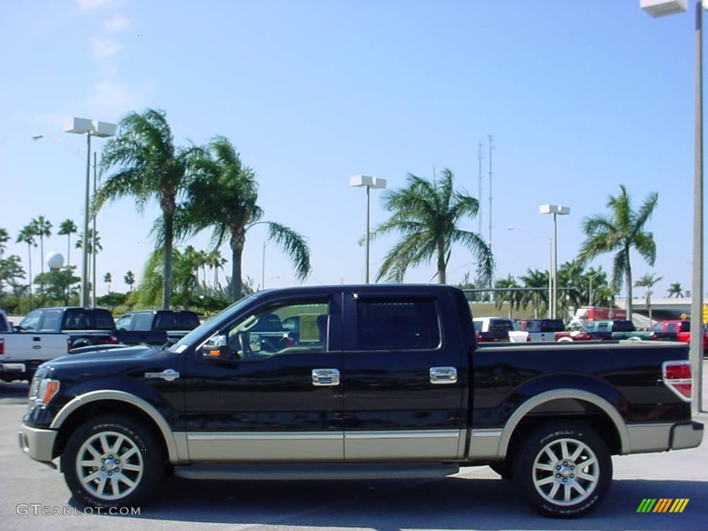 2010 F150 King Ranch SuperCrew - Tuxedo Black / Chapparal Leather photo #7