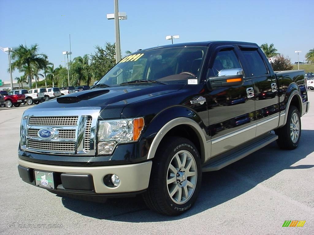 2010 F150 King Ranch SuperCrew - Tuxedo Black / Chapparal Leather photo #8