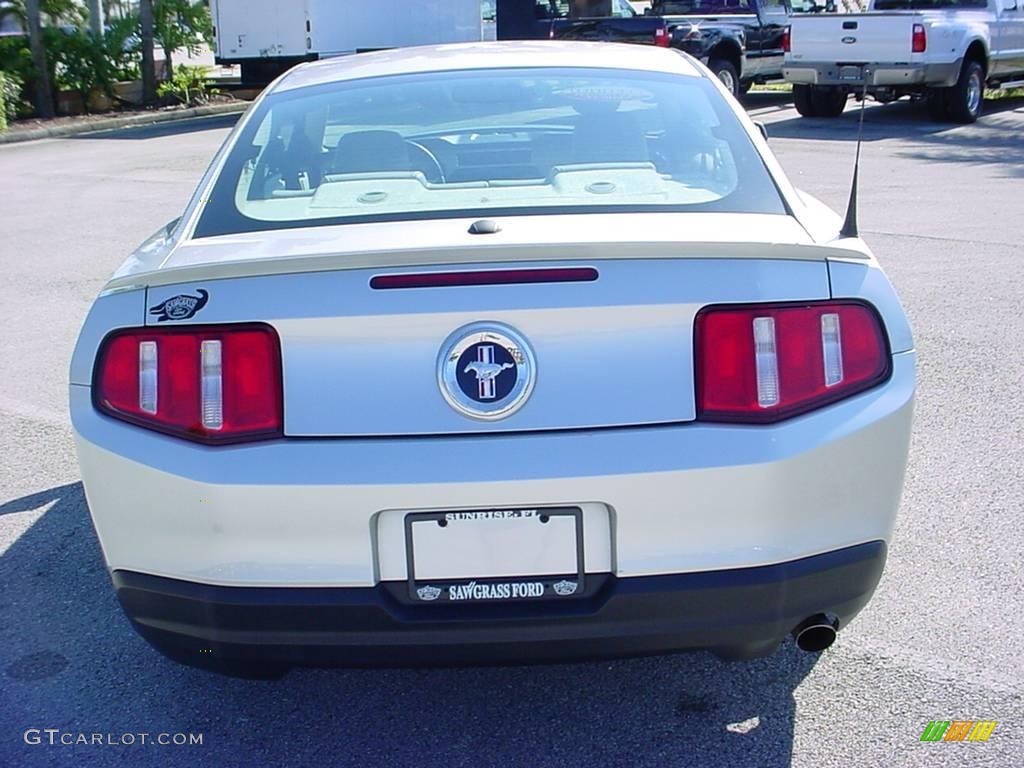 2010 Mustang V6 Premium Coupe - Brilliant Silver Metallic / Stone photo #4