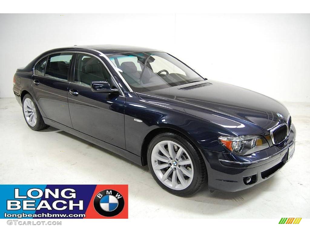 2007 7 Series 750Li Sedan - Monaco Blue Metallic / Flannel Grey photo #1