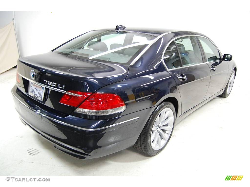2007 7 Series 750Li Sedan - Monaco Blue Metallic / Flannel Grey photo #6