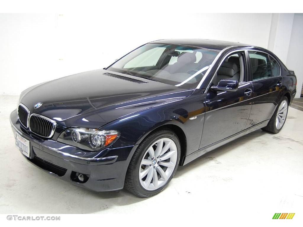2007 7 Series 750Li Sedan - Monaco Blue Metallic / Flannel Grey photo #13
