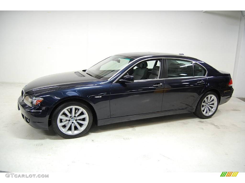 2007 7 Series 750Li Sedan - Monaco Blue Metallic / Flannel Grey photo #14