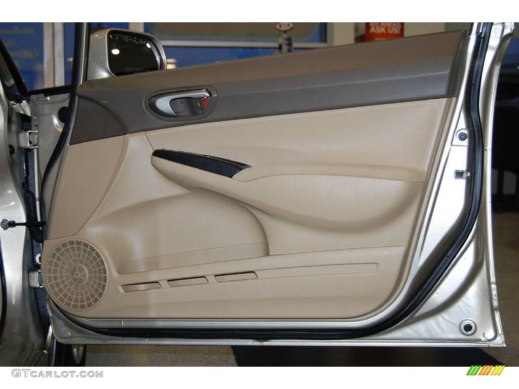 2007 Civic LX Sedan - Borrego Beige Metallic / Ivory photo #43