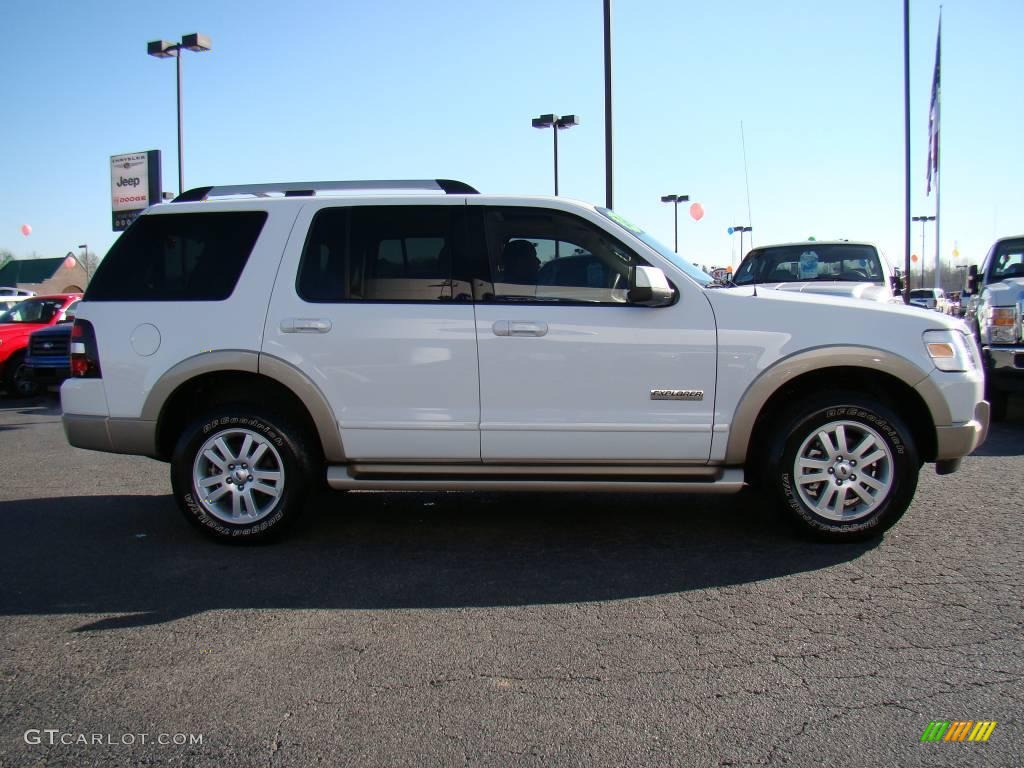 2006 Explorer Eddie Bauer 4x4 - Oxford White / Camel photo #2